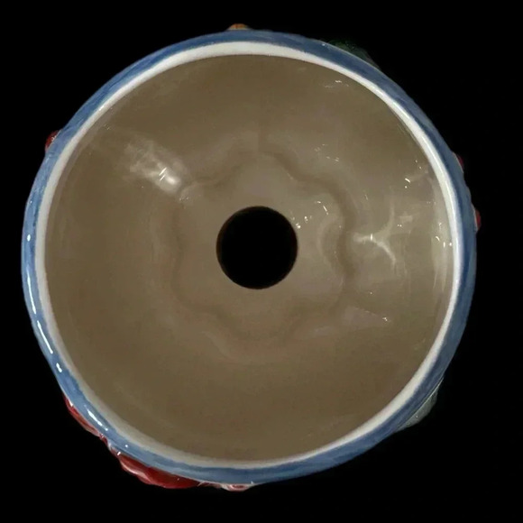 Home Interiors Ceramic Candle Capper Christmas Holiday Snowman Painted Topper - Picture 8 of 11